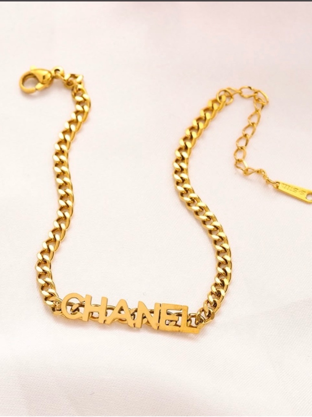 CCC Gold-Tone Logo Chain Bracelet - Gold